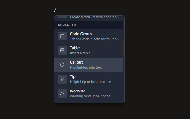 Rich block editor with 25+ block types
